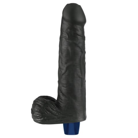 9" REAL SOFTEE Rechargeable TPE Vibrating Dildo(Black)