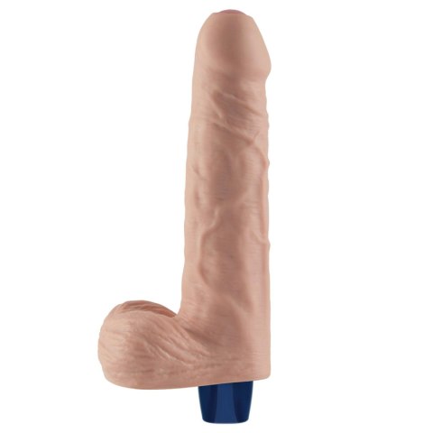 9" REAL SOFTEE Rechargeable TPE Vibrating Dildo(Flesh)