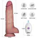 8.5" Vibrating Sliding Skin Pro II Dual Layer Silicone Dong