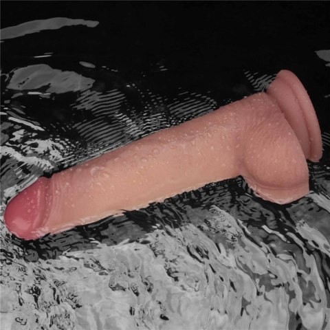 8.5" Vibrating Sliding Skin Pro II Dual Layer Silicone Dong