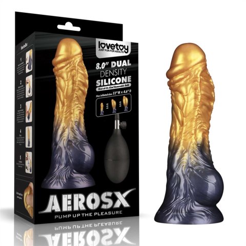 8'' Dual Density Silicone Inflatable Dildo