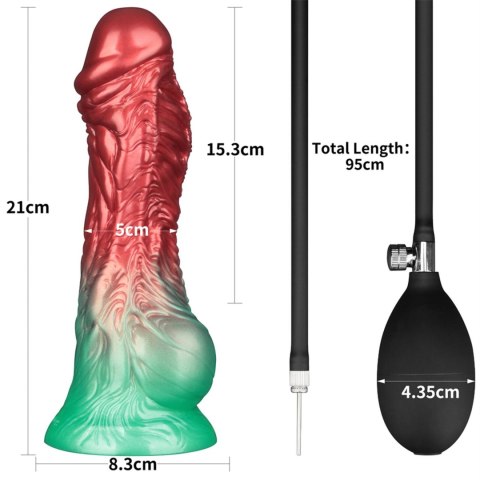 8'' Dual Density Silicone Inflatable Dildo