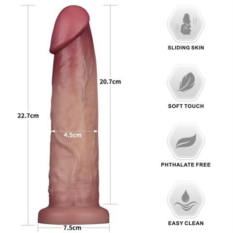 9'' Sliding Skin Pro II Dual Layer Silicone Dong