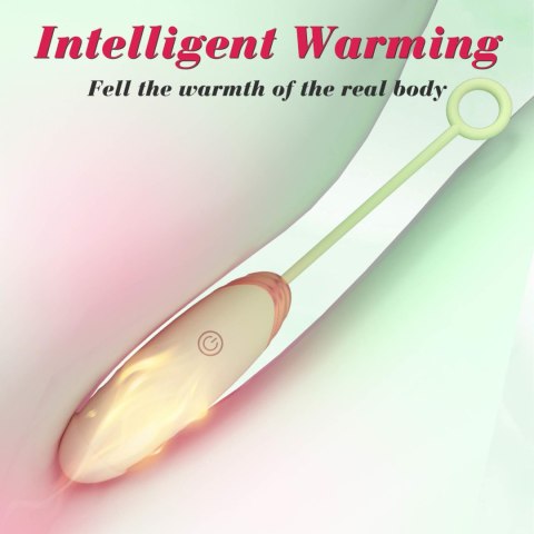 Vibrating Silicone Love EGG USB 7 vibration and thrust functions / Remote control Green
