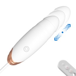 Vibrating Silicone Love EGG USB 7 vibration and thrust functions / Remote control White