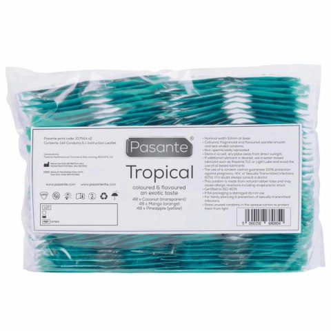 Pasante Tropical Condoms Bulk Packs 144 pcs