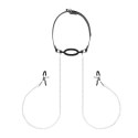 Bedroom Fantasies - Nipple Clamps & Silicone Gag Ring Black