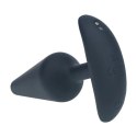 Classic Vibrating Silicone Anal Plug - M - Black