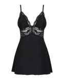 Bielizna-810-BAB-1 babydoll i stringi czarna L/XL