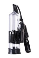 A-TOYS, Penis Pump Coal, with vibro, PVC, Transparent, 22,8 cm