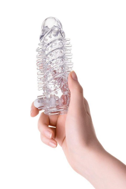 Sleeve TOYFA A-Toys Fril, with vibro bullet, TPR, transparent, 13,4 cm