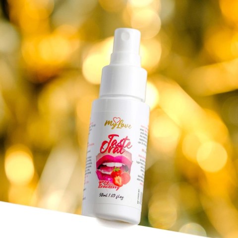 MyLove Taste Spray do seksu oralnego o smaku truskawki 50 ml
