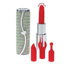 Candy - Lipstick Vibrator with 4 Attachments - Green