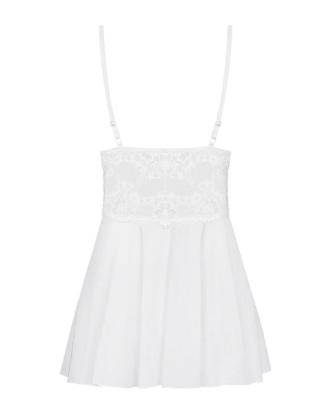 Bielizna-810-BAB-2 babydoll i stringi biała L/XL