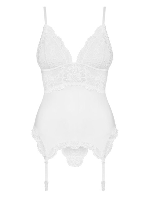 Bielizna-810-COR-2 gorset i stringi biały L/XL