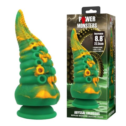 Power Monsters Abyssal Colossus - 22.5 cm Rippled Monster Silicone Dildo