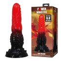 Power Monsters Fire Dragon - 24.5 cm Rippled Monster Silicone Dildo