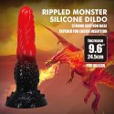 Power Monsters Fire Dragon - 24.5 cm Rippled Monster Silicone Dildo