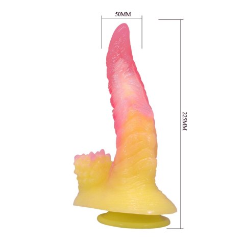 Power Monsters Flamebeast - 22.5 cm Rippled Monster Silicone Dildo