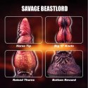 Power Monsters Savage Beastlord - 24 cm Rippled Monster Silicone Dildo