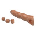 Pretty Love Extension Penis Sleeve with Modular Length Blocks Brown - 28 cm