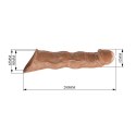 Pretty Love Extension Penis Sleeve with Modular Length Blocks Brown - 28 cm