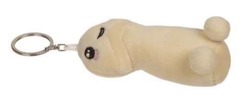 Metalowy brelok z pluszowym penisem