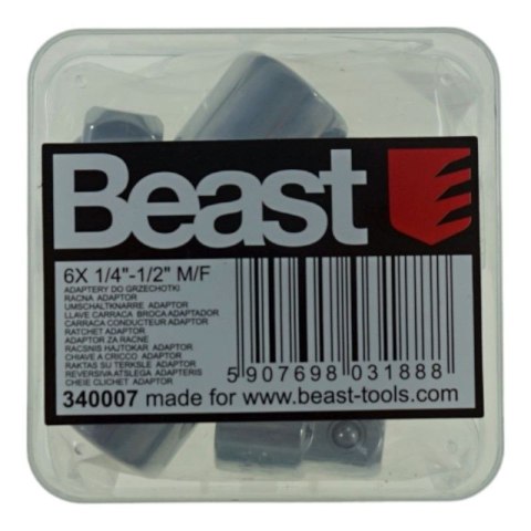 Adaptery redukcja zestaw 6szt 1/2 1/4 3/4 3/8 F M redukcje redukcyjne do kluczy nasadowych