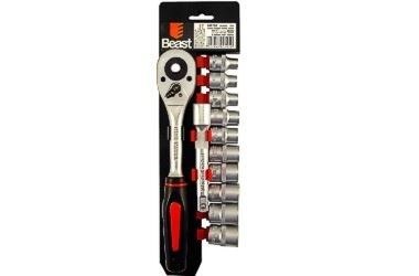 Zestaw nasadek 1/2" z grzechotka przedłużka 8-24 mm 12 elementów CV klucze nasadowe z grzechotką