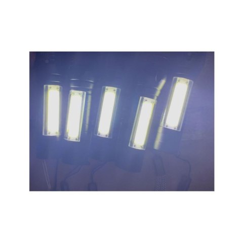 Aluminiowa LATARKA KIESZONKOWA BIWAKOWA na USB