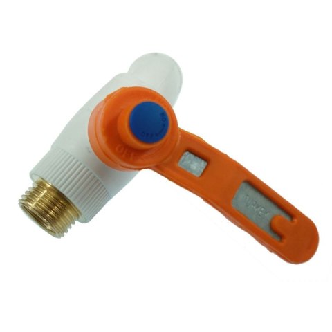 Zawór kran kurek kulowy ogrodowy czerpalny 1/2" cal plastikowo mosiężny