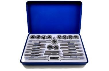Zestaw narzynek i gwintowników walizka kalibrownik 24 szt M5-M12 1/8 NPT
