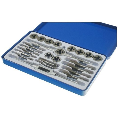 Zestaw narzynek i gwintowników walizka kalibrownik 24 szt M5-M12 1/8 NPT