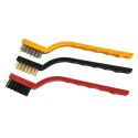 Zestaw szczotek drucianych stal mosiądz nylon 40 mm 3 sztuki