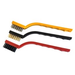 Zestaw szczotek drucianych stal mosiądz nylon 40 mm 3 sztuki