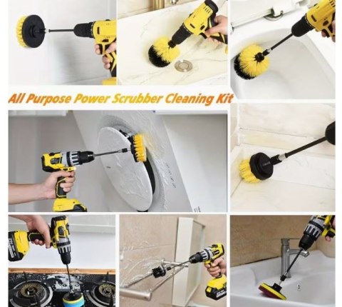 Zestaw szczotek i gąbek polerskich