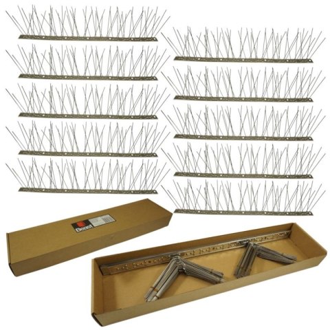 Gęste kolce na ptaki gołębie kolce przeciw ptakom 10x 50 cm kolce 6-4-6-4, szerokość: 8,5cm, Wysokość: 11,8cm