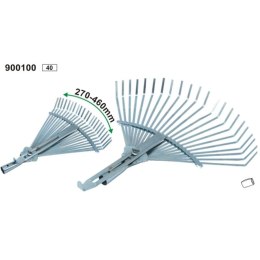 Grabie Do Liści Trawy Metalowe Wachlarzowe Grabie Do Liści 22-Zębne REGULOWANE 270-460 mm