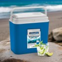 Lodówka samochodowa elektryczna 24L KAMAI ATLANTIC, zasilanie 12V, niebieska z białą pokrywą i rączką