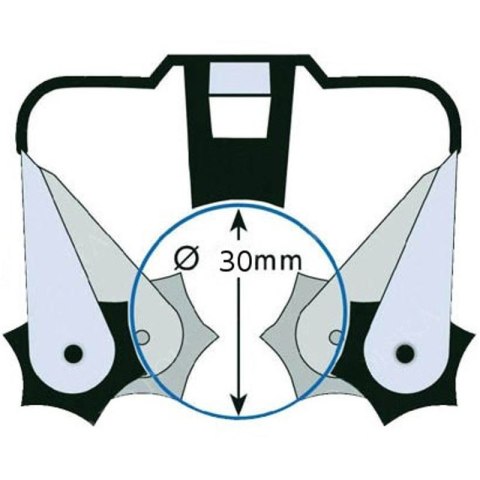 Wieszak sprężynowy uchwyt na narzedzia miotły mop szary 50x48x40mm