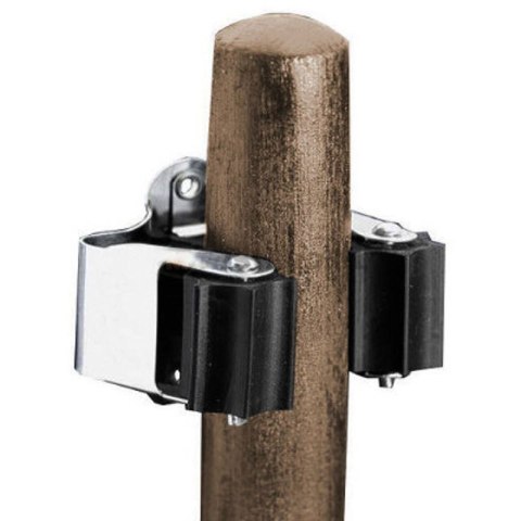 Wieszak sprężynowy uchwyt na narzedzia miotły mop szary 50x48x40mm