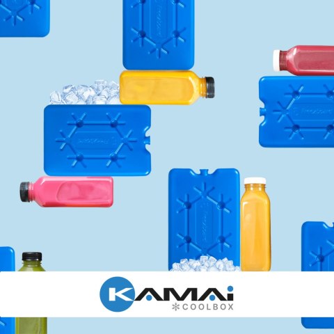 Wkład mrożący 200 ml Kamai Coolbox do lodówek turystycznych, ultra cienki, kolor niebieski
