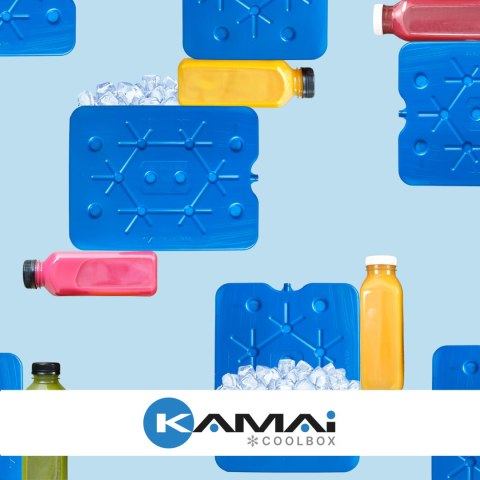 Wkład mrożący 800 ml Kamai Coolbox do lodówek turystycznych, ultra cienki, kolor niebieski
