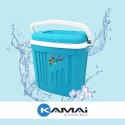 Lodówka turystyczna 20L KAMAI ICEBERG na wkłady mrożące, turkusowa z białą rączką