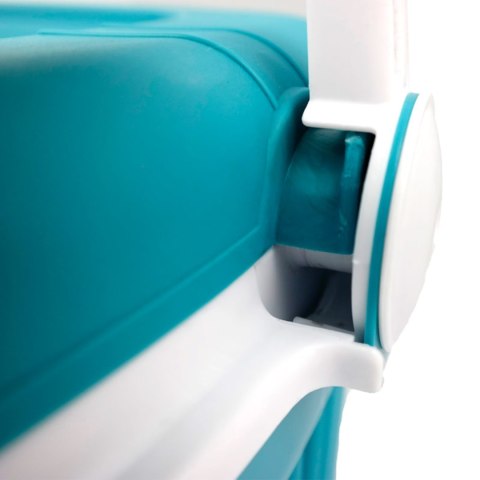 Lodówka turystyczna 20L KAMAI ICEBERG na wkłady mrożące, turkusowa z białą rączką