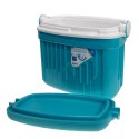 Lodówka turystyczna 8L KAMAI ICEBERG na wkłady mrożące, turkusowa z białą rączką