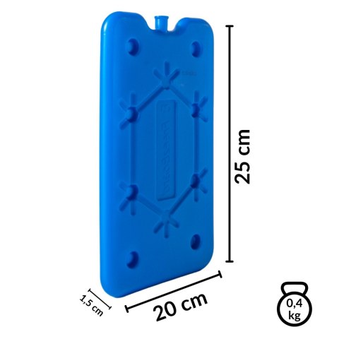 Wkład mrożący 400 ml Kamai Coolbox do lodówek turystycznych, ultra cienki, kolor niebieski