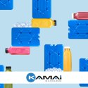 Wkład mrożący 400 ml Kamai Coolbox do lodówek turystycznych, ultra cienki, kolor niebieski