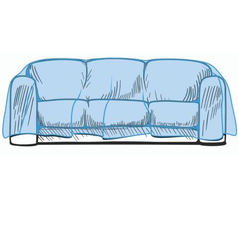 Folia ochronna 3-osobowa kanapa 304,8 x 137,2cm GRUBA 50 mikronów