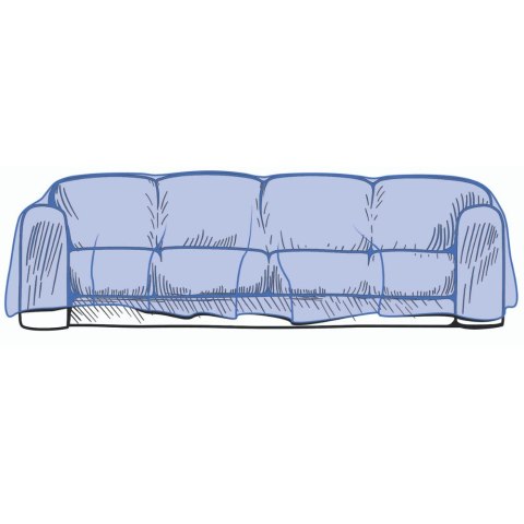 Folia ochronna 4-osobowa kanapa 335,3 x 137,2cm GRUBA 50 mikronów